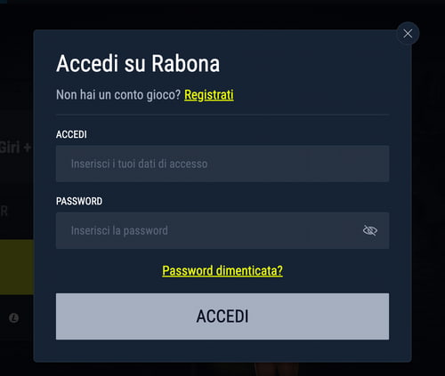 Modulo di accesso